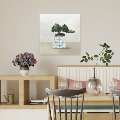 Bonsai Tree II Minimalist Serene Abstract Bonsai Plant Art
