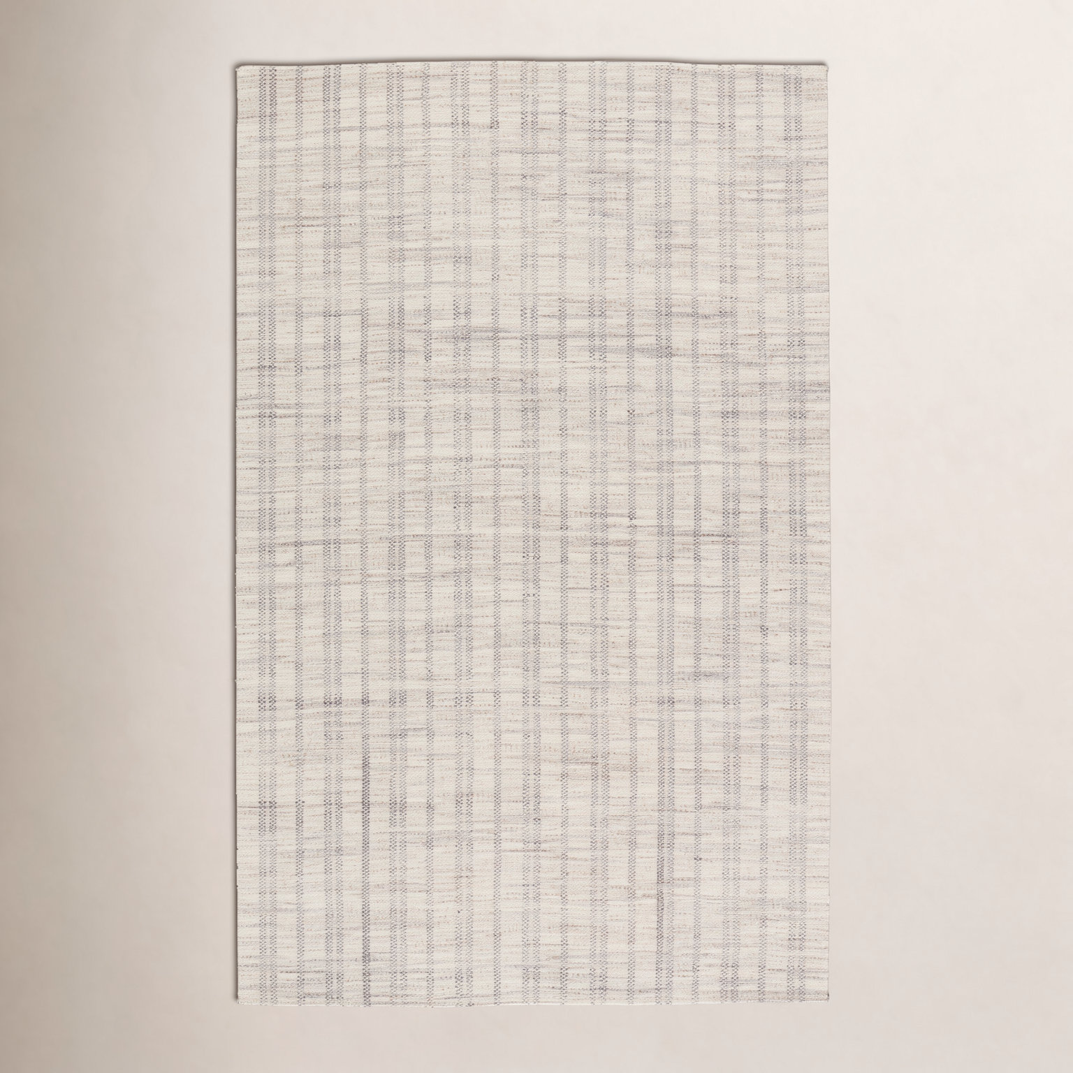 Ginevra Hand-Woven Striped Rug, Cream/Black, Rectangle 12' x 15'