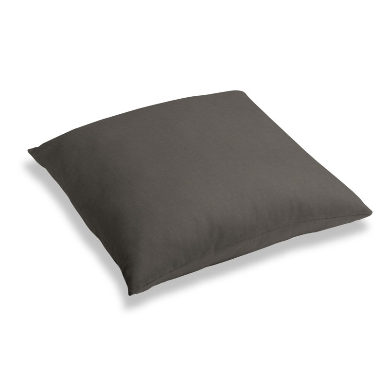 Linen Square Pillow Cover & Insert, Smoke