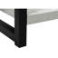 Table d'appoint, côté, bout, étroit, petit, 2 niveaux, stratifié gris, métal noir, contemporain, moderne