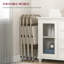 Chaises pliantes en métal avec coussin en lin beige