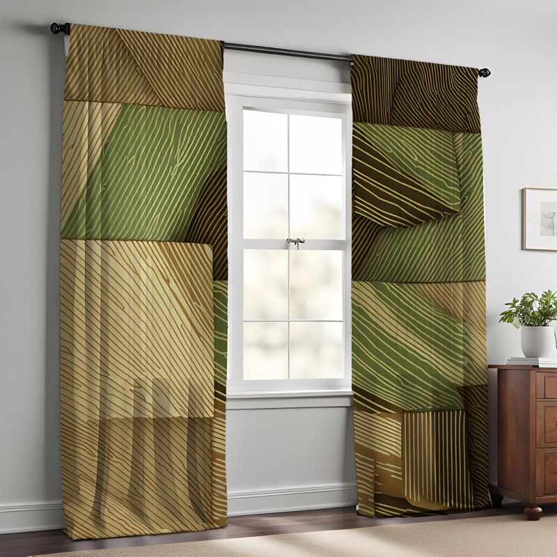 Paire de rideaux semi-transparents en polyester Rylynne, L 20 po x L 82 po