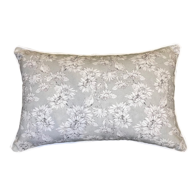Anabranch Abstract Rectangle Throw Cushion, Taupe