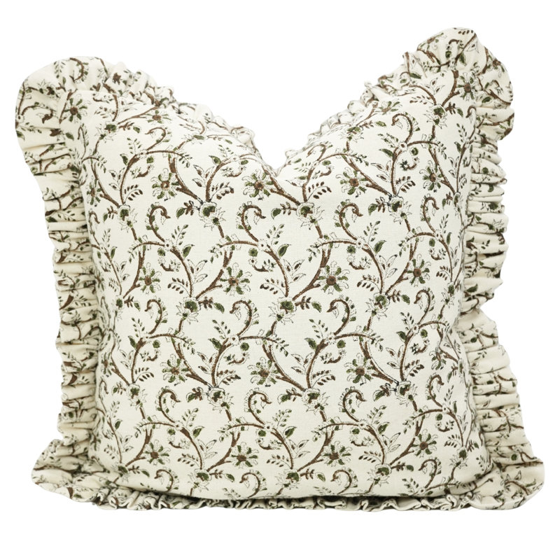 Housse de coussin en lin fait à la main Fabividine, 26 po x 26 po