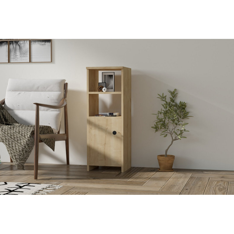 Modern Sapphire Bookshelf, 33.0 x 36.2 x 12.4 inches | 100% Melamine Coated Particle Board, Thickness: 0.7 inches | Wall-Mountable Design with Numerous Shelves for Additional Storage, Stylish & Functional