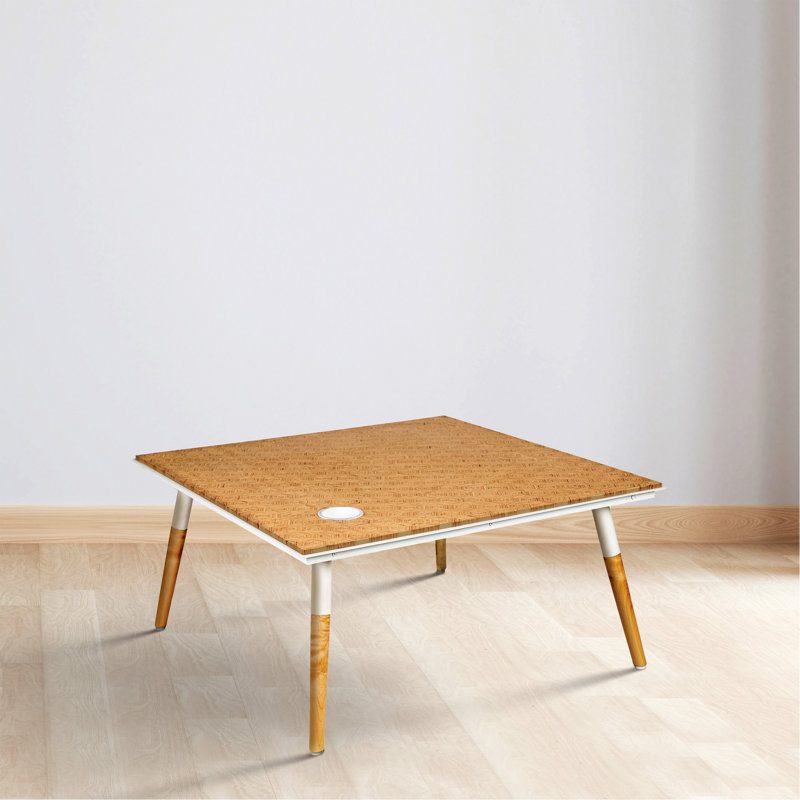Table basse rectangulaire en bois Paige, 31 po, brun bois, blanc