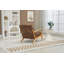 Chaise d'appoint Mid-Century moderne avec structure en bois, chaises de salon rembourrées avec coussin de taille, fauteuil de lecture pour véranda de chambre à coucher-1953144091-1953144094