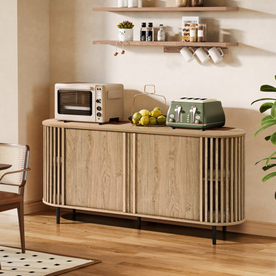 58.27" W 2-Door Slatted Sideboard