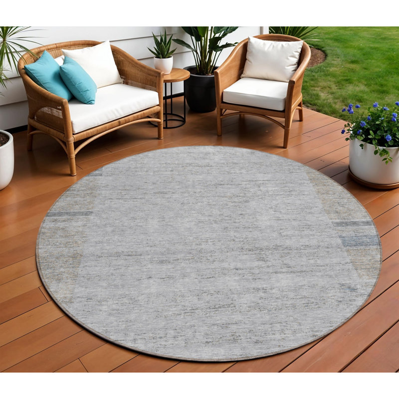 Tapis rond beige 8 po