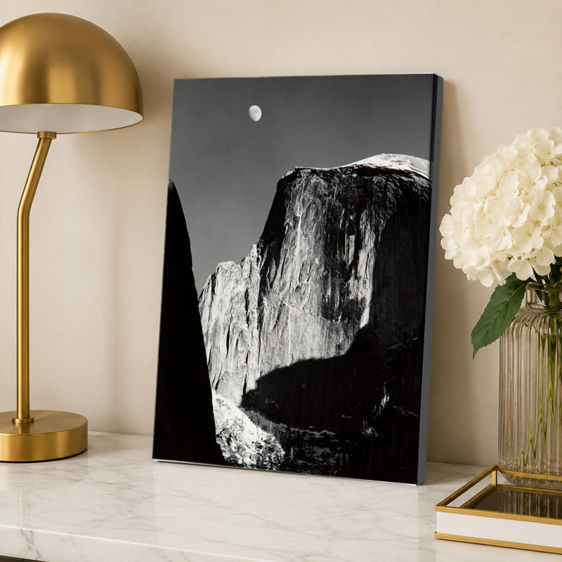 Affiche de lune et demi-dôme Ansel Adams, Conception de l'œuvre d'art-2, 20x30inch