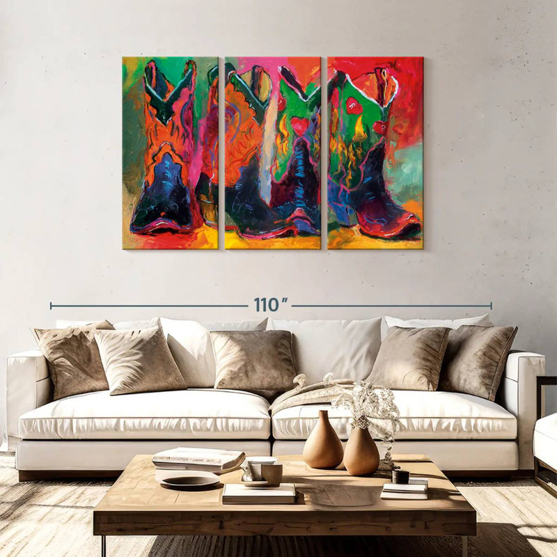 Lelar Boots, 48" H x 74" W