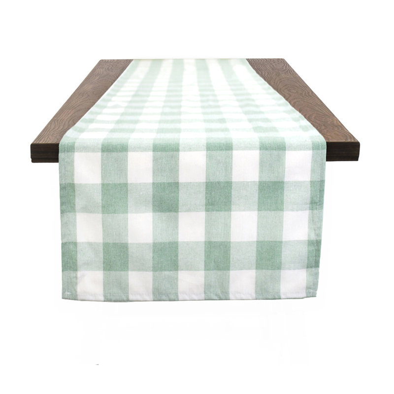 Chemin de table Blue Country Buffalo, 90 po x 16 po, Vert
