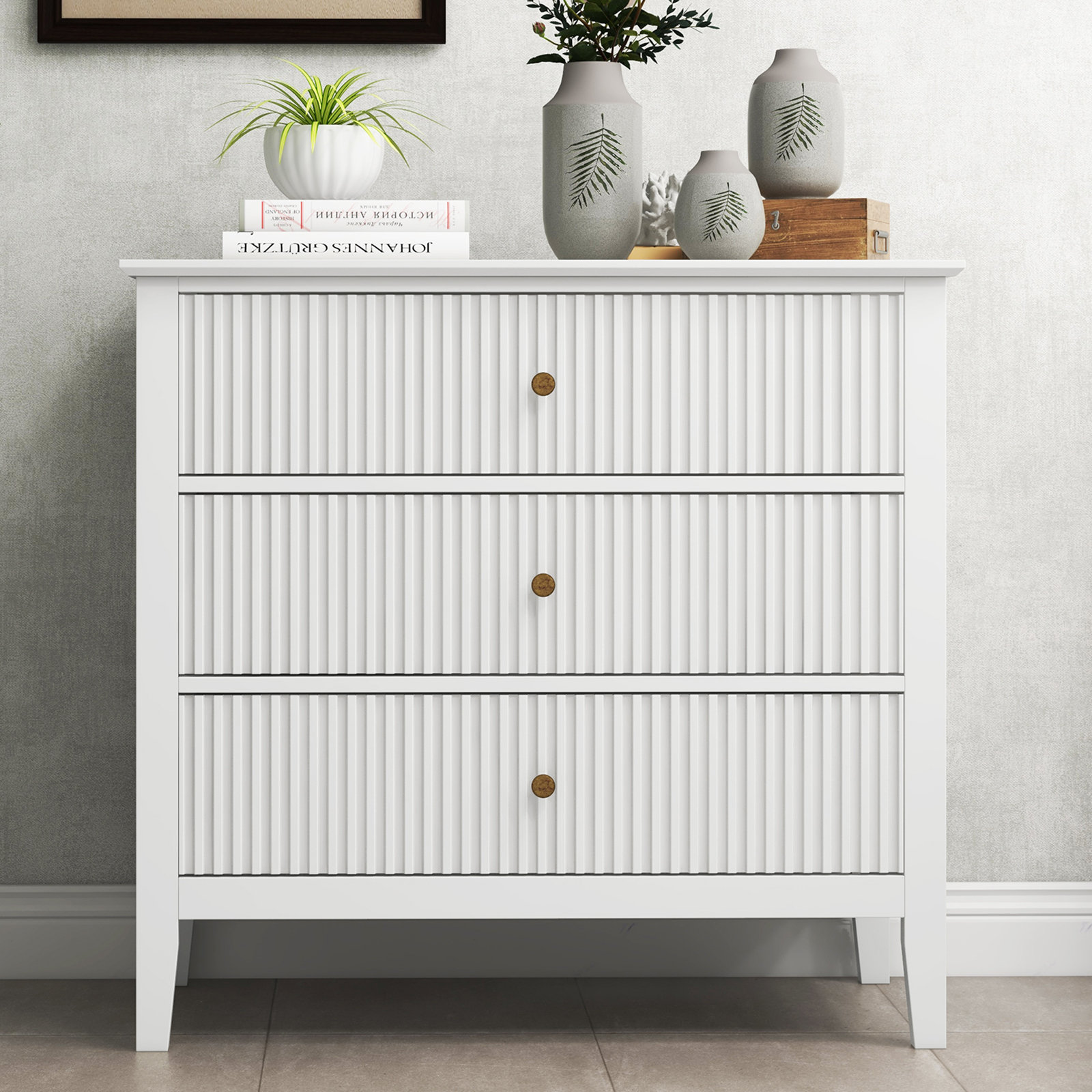 Lark Manor Amberrae 3 Drawer Dresser & Reviews | Wayfair