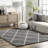 Callum Moroccan Shag Power Loom Performance Gray Rug-1798549505