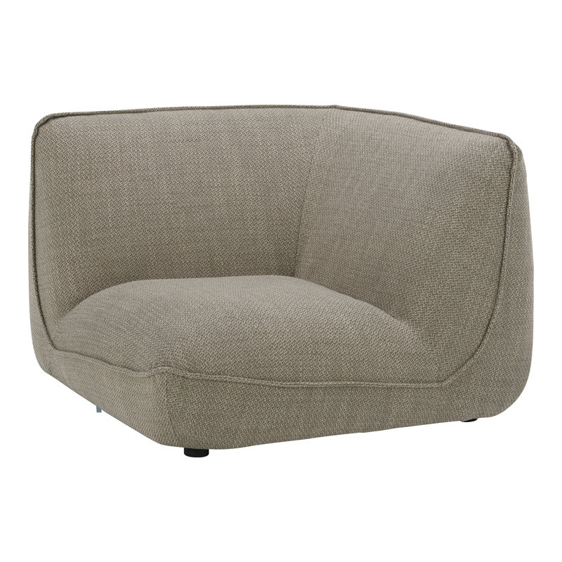 Fauteuil de chambre rembourré Douglass, Tissage de pierre ponce mouchetée
