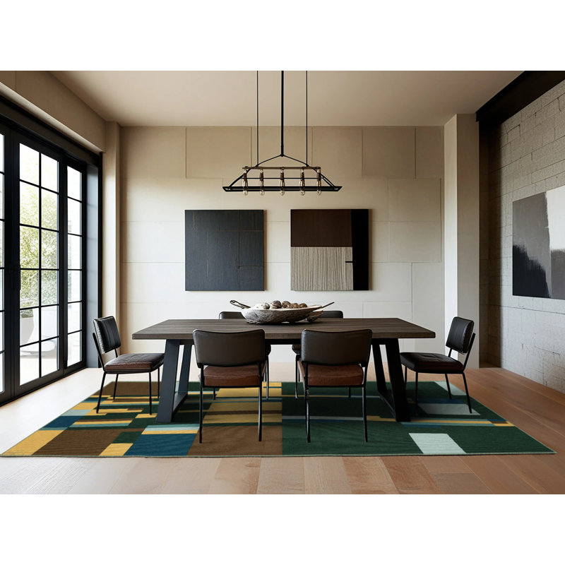 Plains In Pixels Rug, Round 3'