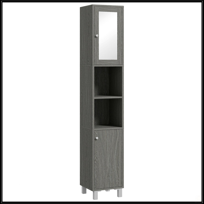Armoire de rangement haute avec miroir Kleankin