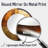 Bronze Brilliance Symetry - Abstract Shapes Decorative Mirror, Brown Round Wall Mirror, Printed Metal Art-99620988