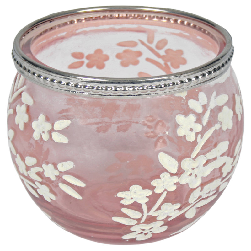 Zunaira Glass Decorative Bowl 1, Pink