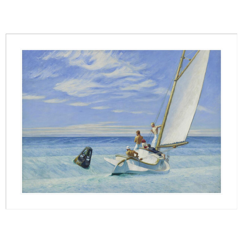 «Ground Swell» par Edward Hopper - impression giclée sur cadre, H 31,93 po x l 41,5 po
