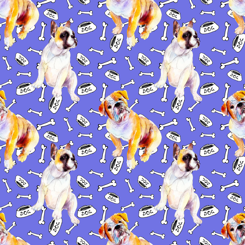 Dogs - Wrapped Canvas Print, 91cm H x 91cm W x 3.8cm D
