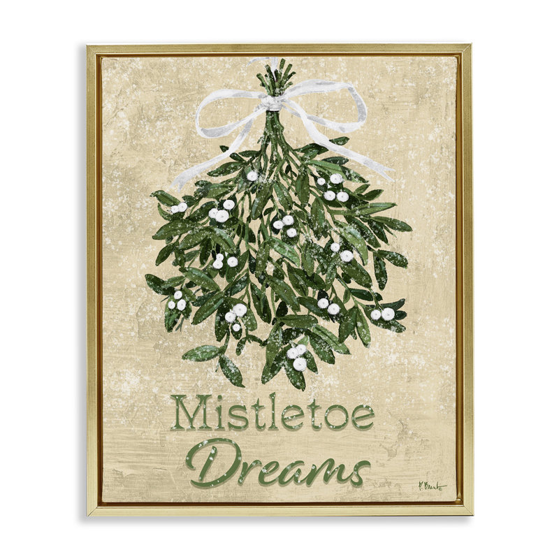 Cadre flottant rustique Mistletoe Dreams, design par Paul Brent, H 31 po x l 25 po, Cadre flottant métallique doré