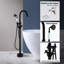 Robinet de baignoire autoportant à poignée double Topcraft avec douche à main-69763895