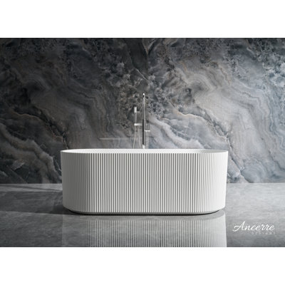 Momo 67'' x 31.5'' Soaking Acrylic Bathtub