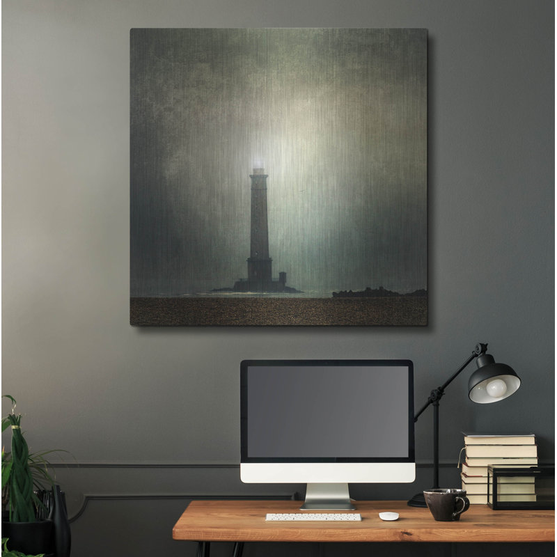  «Guiding Light» par Dirk Wustenhagen, art mural en métal, 36 po x 36 po