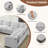 7-Piece Upholstered Corduroy Sectional-1228022337