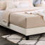 Lit 3D tapissier en blanc - Tête de lit réglable en hauteur confortable et relaxante sans sommier-448889788