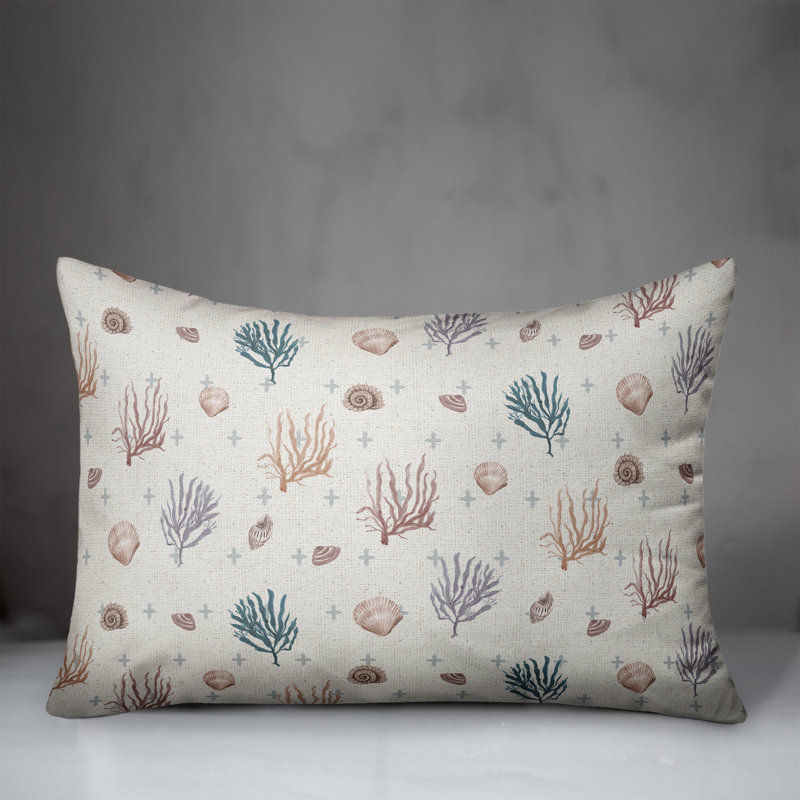 Housse de coussin rectangulaire en polyester / mélange de polyester, Bleu / blanc