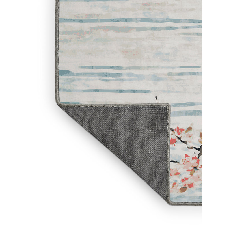 Tapis gris soyeux et moelleux, Rectangle 7 pi x 9 pi