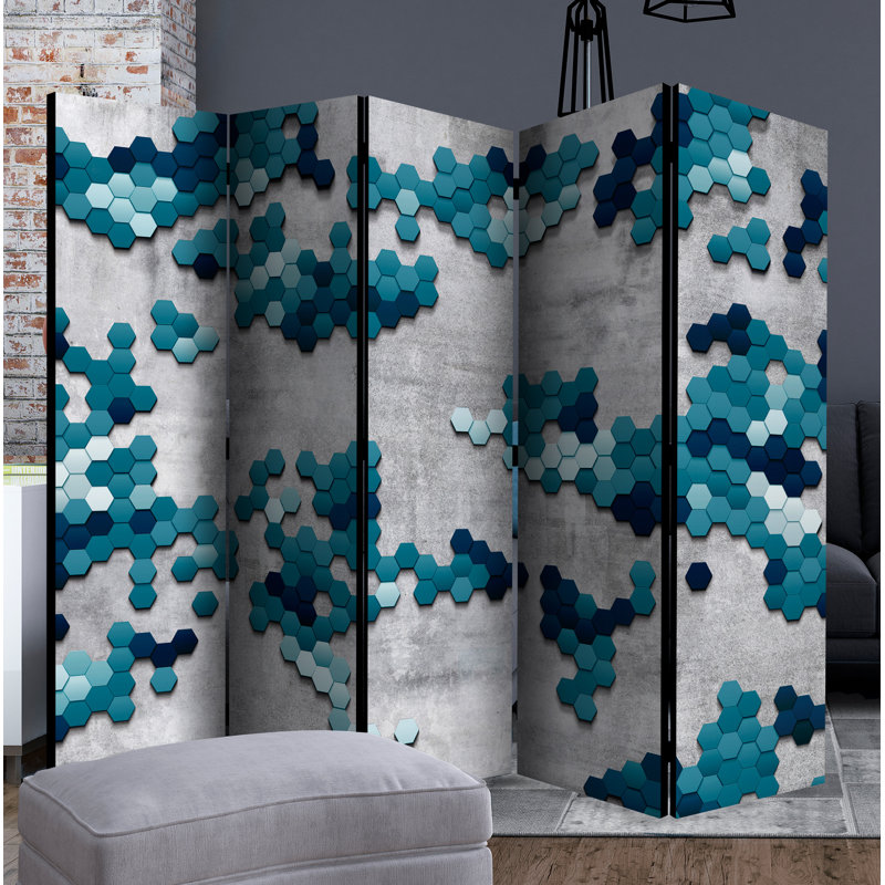 Saugatuck 172cm H Solid Wood Folding Room Divider, 5
