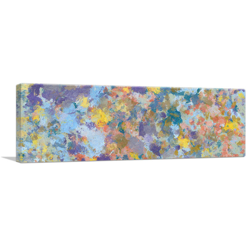 «Baby Blue Yellow» - Reproduction d'art sur toile panoramique, H 16 po x l 48 po x 1,5 po