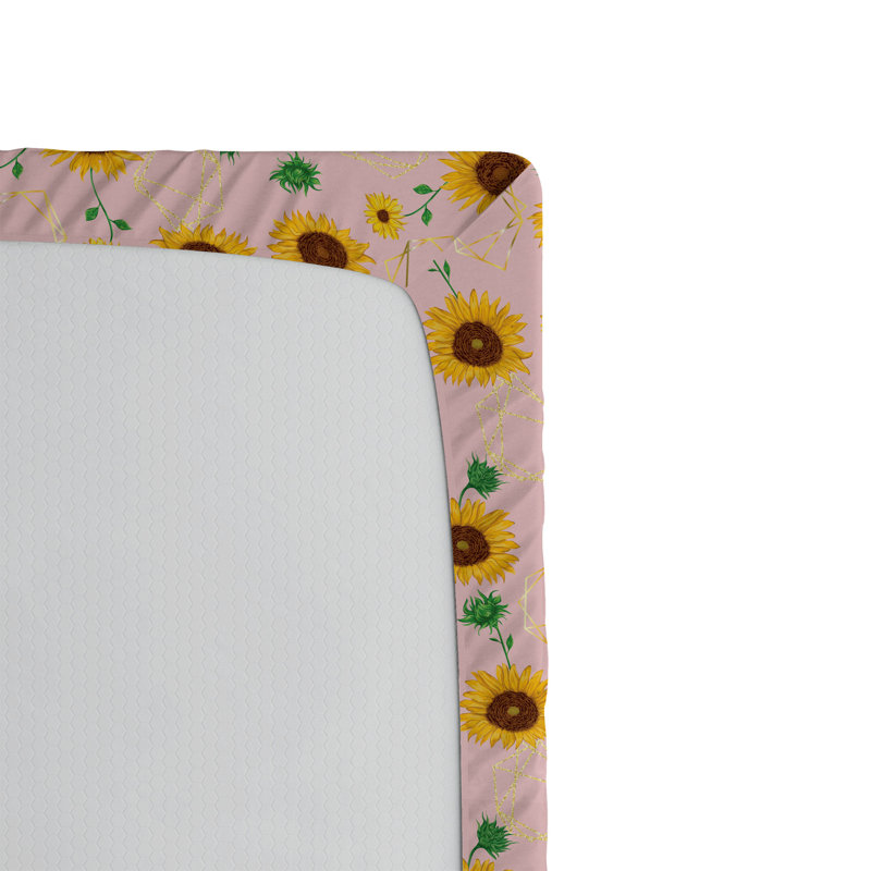 Ambesonne Ombre Fitted Sheet 2-Pack Teal Shades Design, Queen Fitted Sheet, Multicolor Floral 15