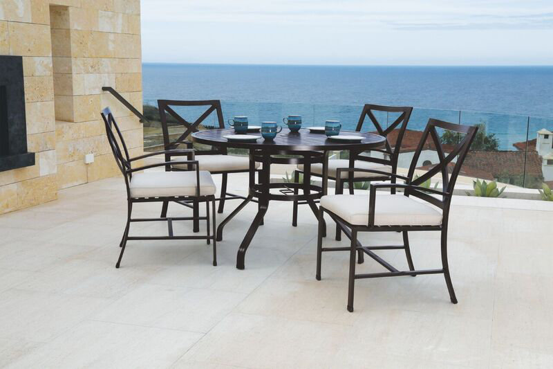 La Jolla Outdoor Dining Armchair, Spectrum Carbon Sunbrella®
