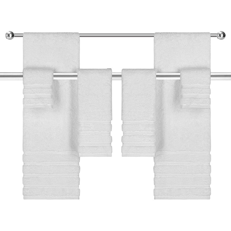 Ensemble de 6 serviettes en coton Minbota, blanc