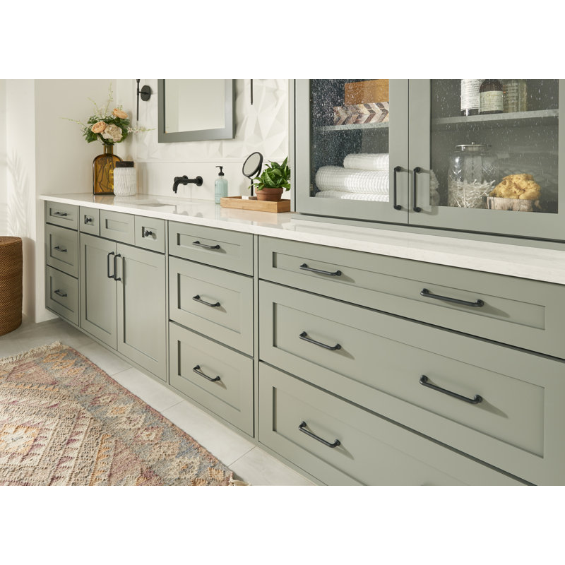 8 1/4" Brushed Nickel Modern Bar Handle with Mounting Hardware