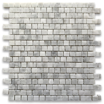 12" x 11" Marble Grid Mosaic Wall & Floor Tile