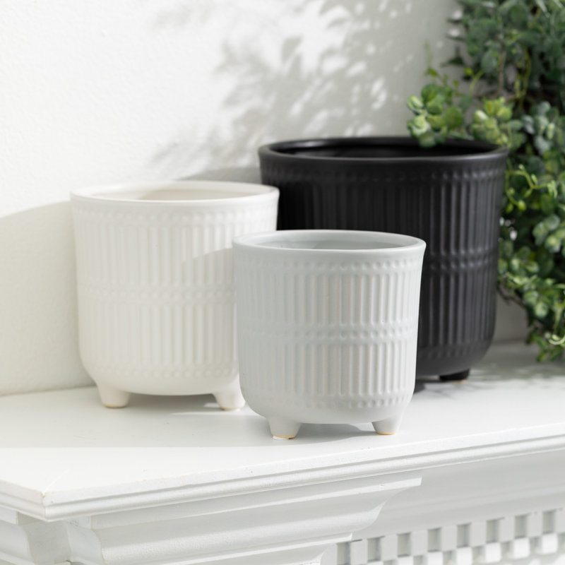 Petit ensemble de pots à fleurs en céramique 3 pièces Coito