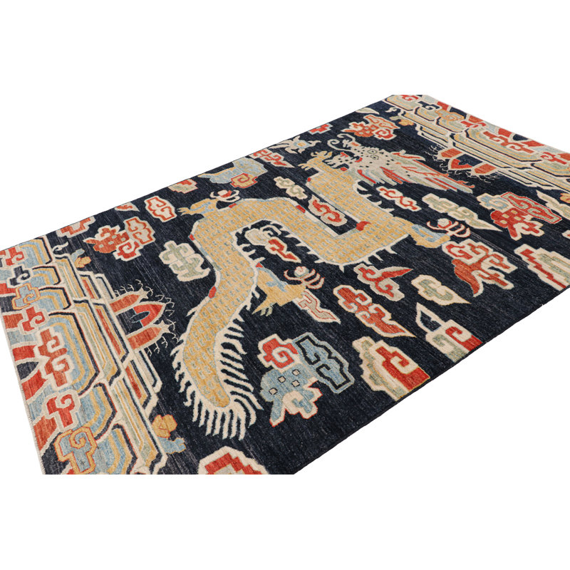 One-of-a-Kind Rectangle 6'2" X 9'1" Hand Knotted Area Rug