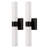 18 In 2-Light White Double Tube Wall Sconce ,Sleek Up And Down Light Fixture For Bathroom, Bedroom-1370455487