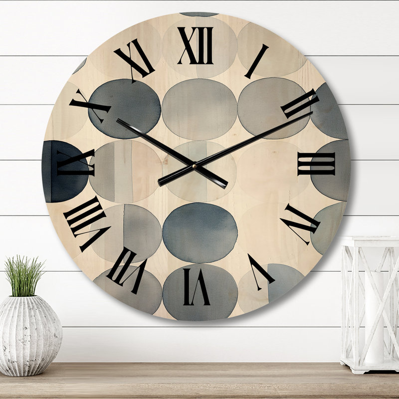 Horloge murale en bois surdimensionnée rétro, Moyenne