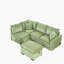 Canapé-lit modulaire convertible en L 82,67 po-1671209635