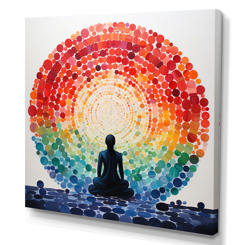 «Colorful Meditation Harmony of Mind» - impression, H 24 po x l 24 po x P 1 po, Toile tendue