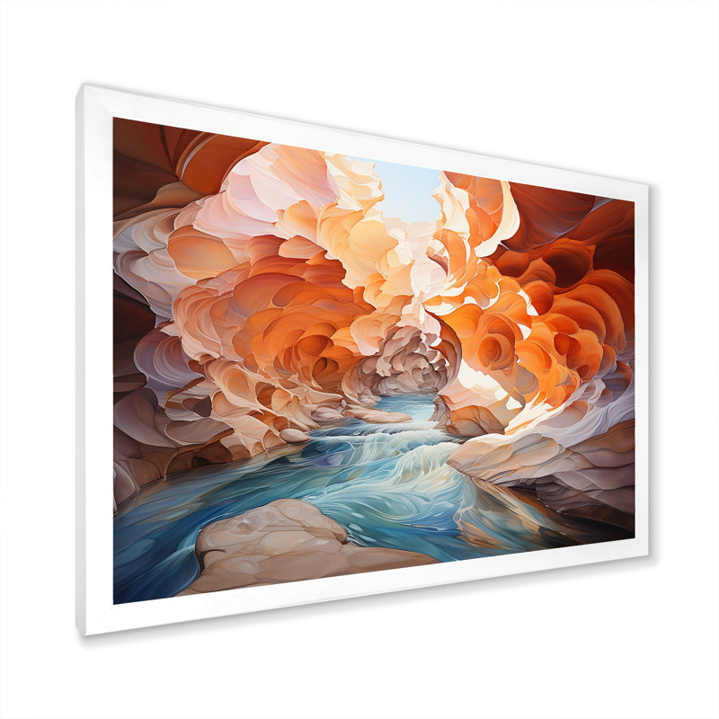 Canyon Antelope, impression sur toile, H 30 po x l 40 po x P 1,5 po, Cadre simple blanc