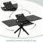 Table de salle à manger extensible 62,4 "à 78,15" avec base en X noire-130022634