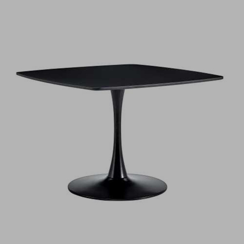 Table de salle à manger rectangulaire en bois manufacturé noir