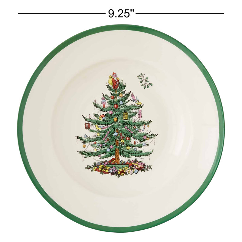 Spode Christmas Tree Soup Plates 9"